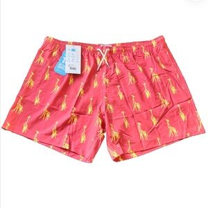 Bermies Men’s Classic Swim Trunks Shorts Giraffe XXL